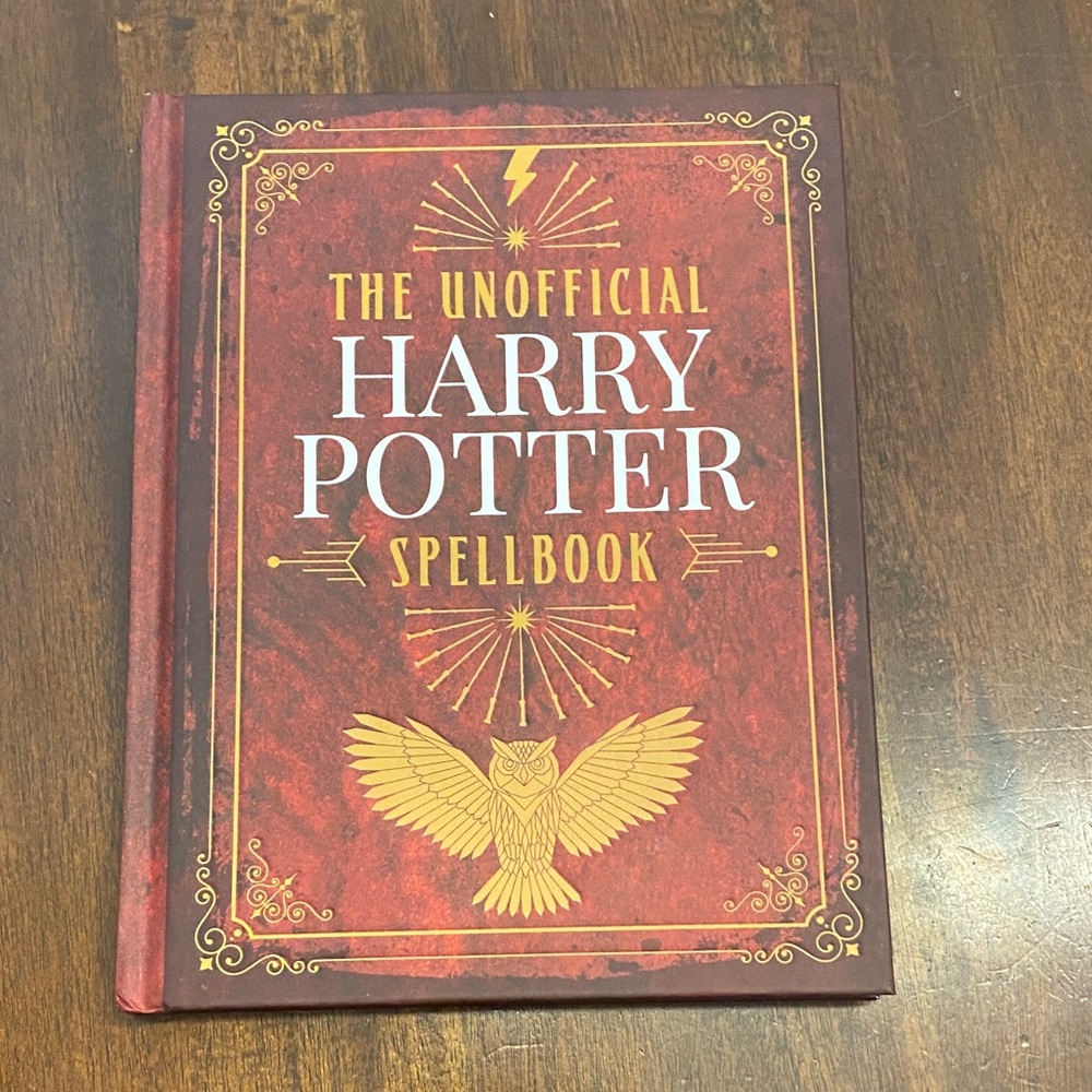 Red Harry Potter Spellbook with Gold Accents